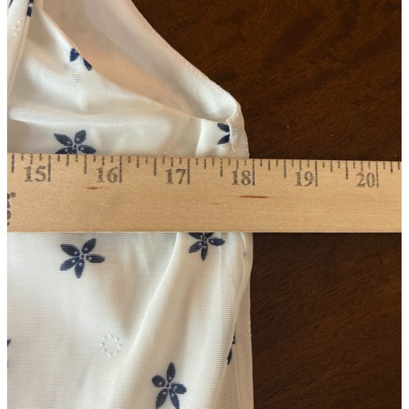 Siren Lily Womens Size Large Blue White Floral‎ Dress Midi Travel Boho Resort - Picture 4 of 9